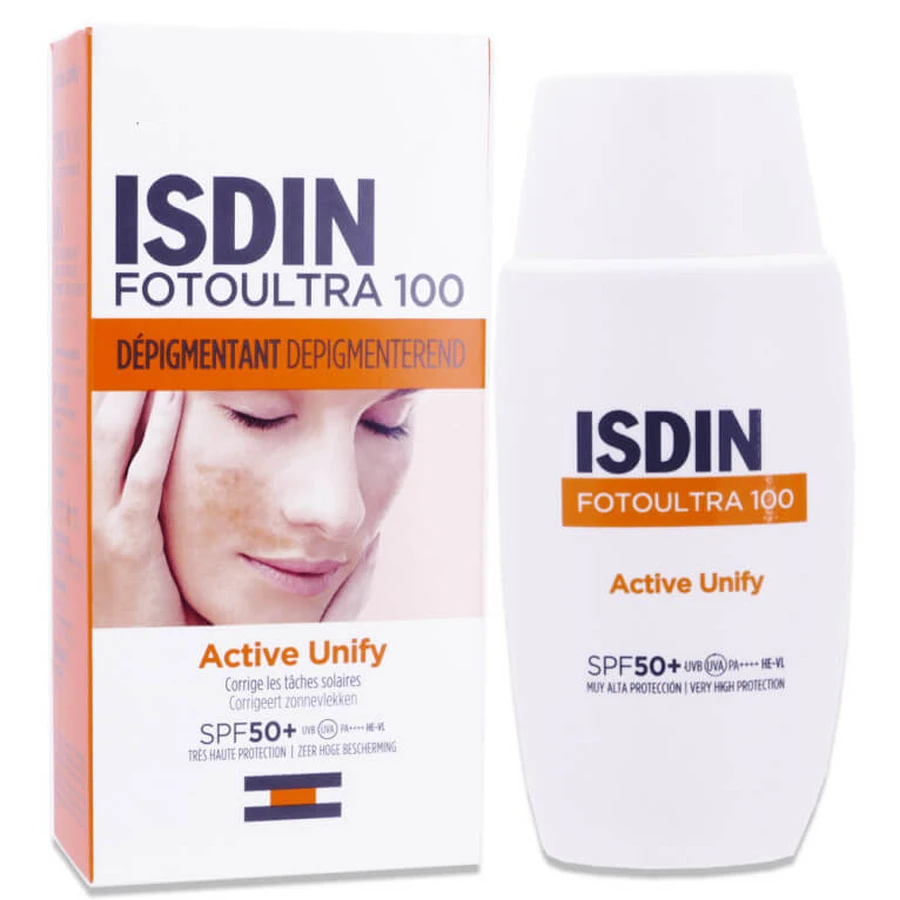 ISDIN FOTOULTRA 100 ACTIEVE DEPIGMENTERENDE HUIDVERGELIJKER SPF50+ 50 ml