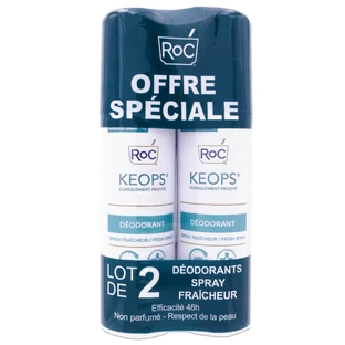 ROC KEOPS FRESHNESS DEODORANT SPRAY, 2X100ML PACK