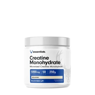 Bucked Up Essentials Creatina Monohidrato, Creatina Monohidrato Sin Sabor, 250 G