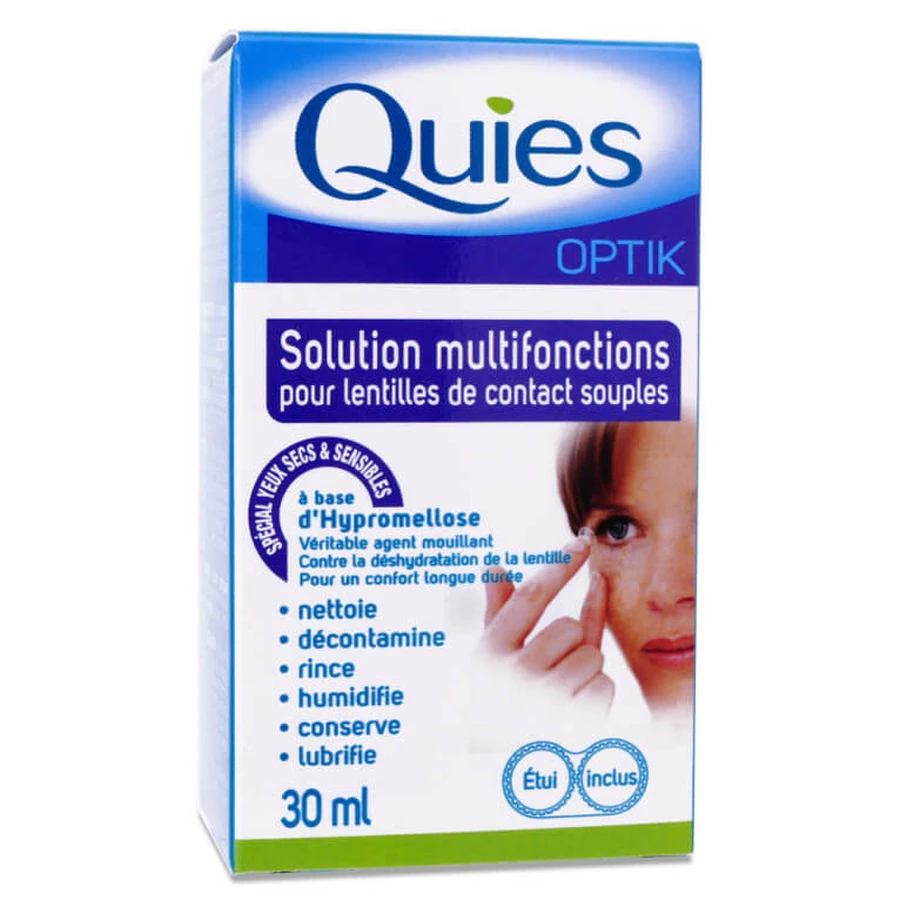 QUIES OPTIK SOLUTION MULTIFONCTIONS LENTILLES DE CONTACT SOUPLES