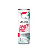 Celsius Energy Drink Peach Vibe, Bautura Energizanta Carbogazoasa Cu Aroma De Piersica Alba, 355 Ml