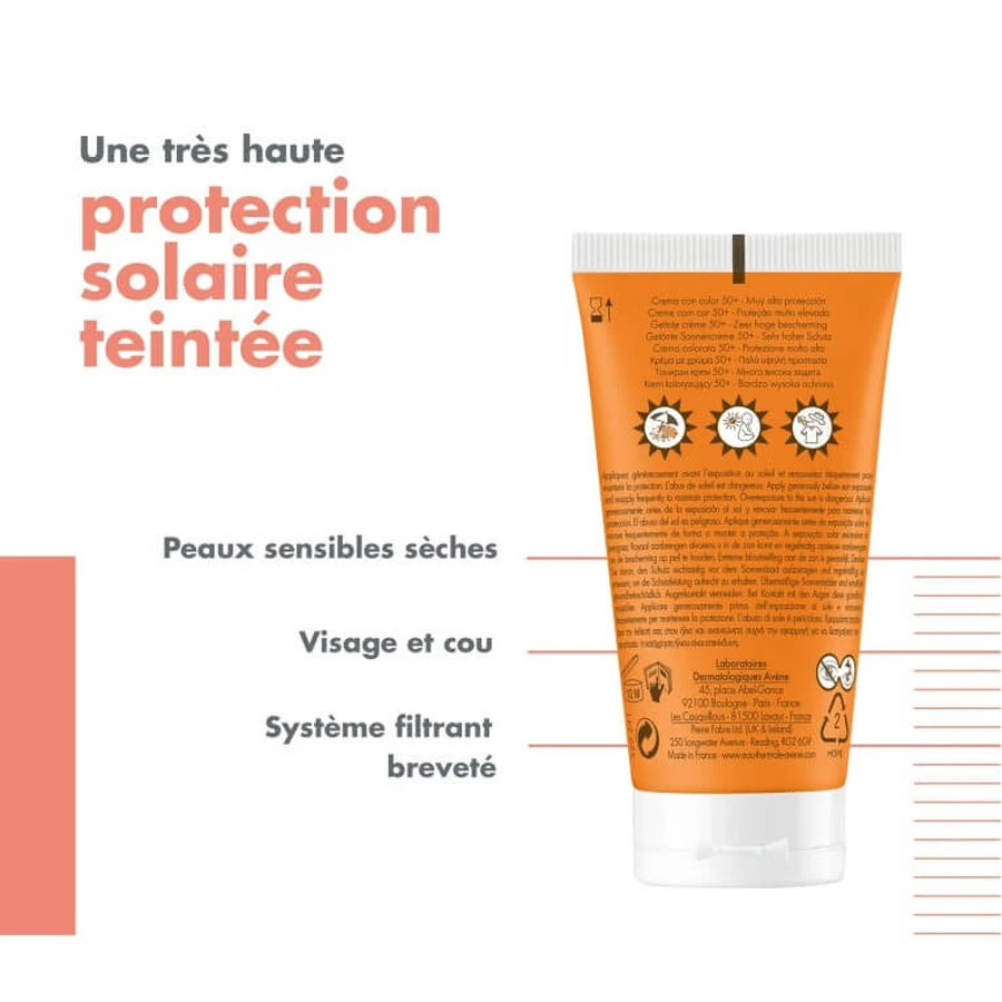 AVENE GETINTTE AVONDCRÈME SPF 50+ 50 ML