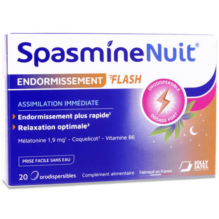 SPASMINE NIGHT FLASH SLAAPHULP 20 TABLETTEN