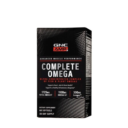 Gnc Amp Complete Omega, Omega vetzuren, 60 Cps