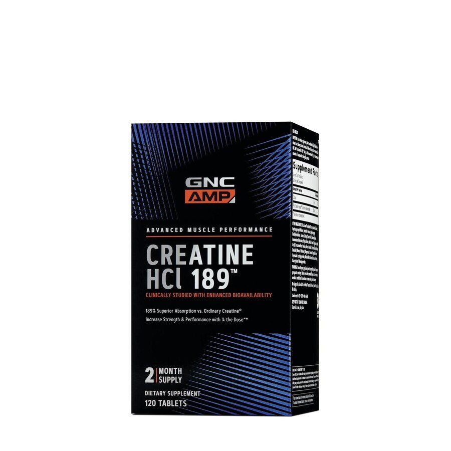 Gnc Amp Creatine Hcl 189, Creatine, 120 Tb