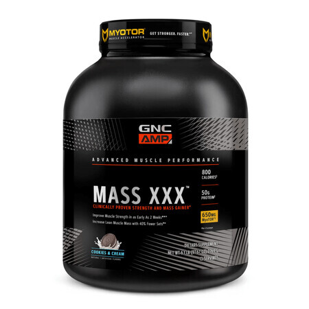 Gnc Amp Mass Xxx, Protein Gainer, Aromatisé Biscuit et Crème Chantilly, 2769 g