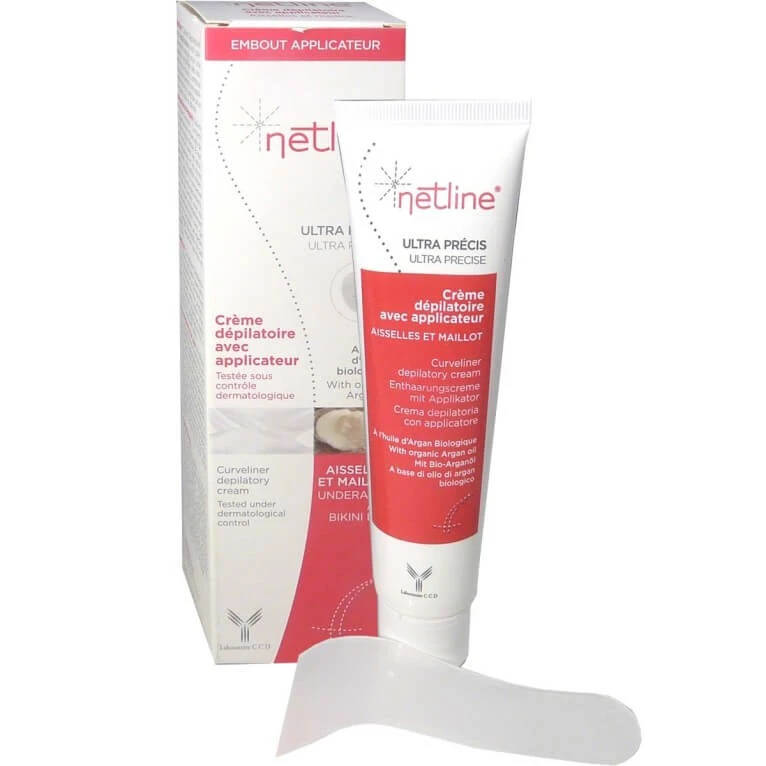 NETLINE ONTHARINGSCRÈME MET AANBRENGSTOKJE VOOR DE OKSELS EN DE BIKINILIJN, 100 ML
