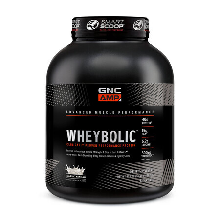 Gnc Amp Wheybolic, Proteína de Suero, Sabor Vainilla, 1699.5 G