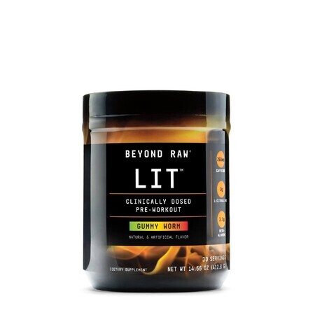 Gnc Beyond Raw Lit, Formula Pre-workout, Cu Aroma De Jeleuri, 412.8 G