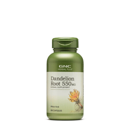 Gnc Herbal Plus Dandelion Root 550 Mg, Racine de Pissenlit, 100 Cps