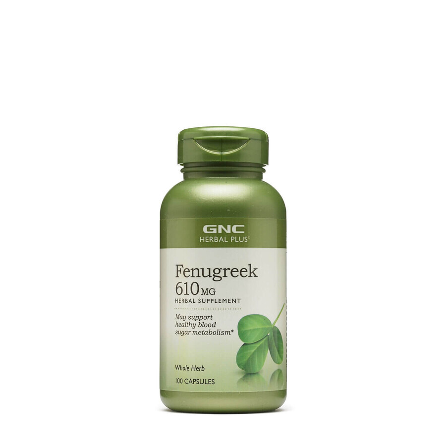 Gnc Herbal Plus Fenegriek 610 Mg, Fenegriek, 100 Cps