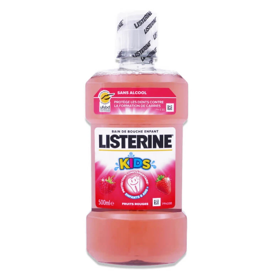 PŁYN DO PŁUKANIA JAMY USTNEJ LISTERINE KIDS O SMAKU CZERWONYCH JAGÓD 500 ML: ceny i cechy