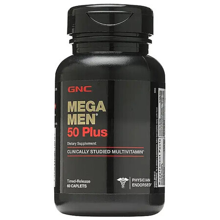 Gnc Mega Men 50 Plus, Multivitaminencomplex voor mannen, 60 Tb