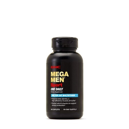 Gnc Mega Men Sport One Daily, complesso multivitaminico per uomo, 60 Tb