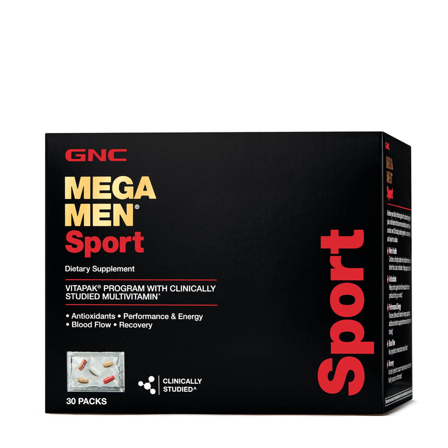 Gnc Mega Men Sport Vitapak Programma, Vitapak Multivitaminencomplex voor mannen, 30 pakjes