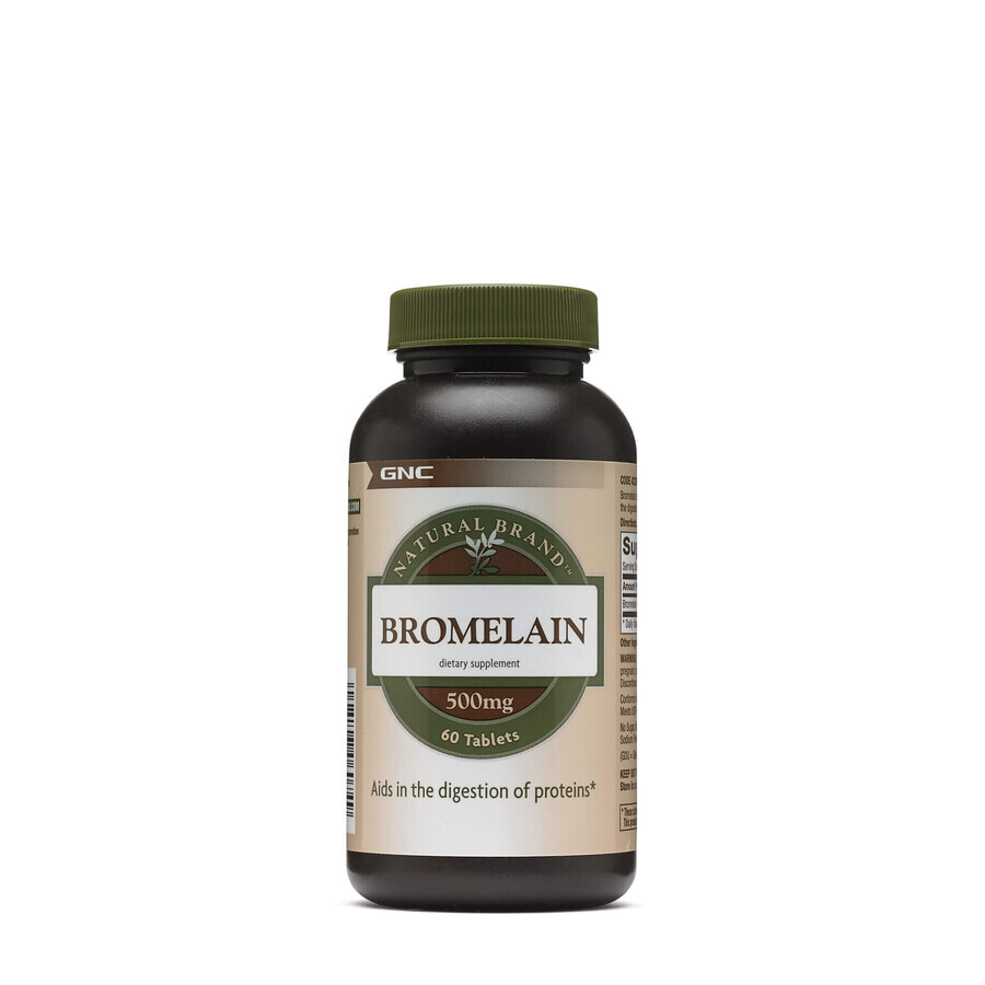 Gnc Natuurlijk Merk Bromelaïne 500mg, Bromelaïne, 60 Tb