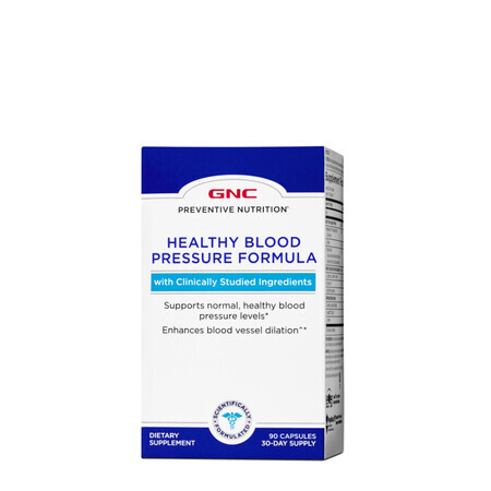 Gnc Preventive Nutrition Healthy Blood Pressure Formula, Formula Pentru Reglarea Tensiunii Arteriale, 90 Cps