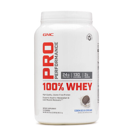 Gnc Pro Leistung 100% Molkeprotein mit Keksen und Sahne-Geschmack, 857,5 G