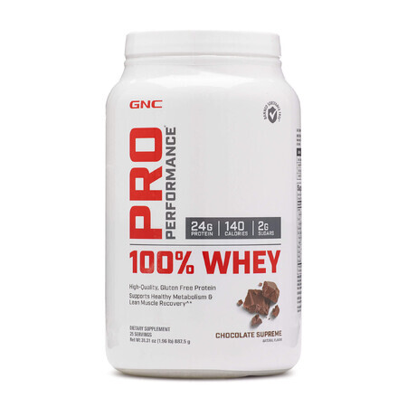 Gnc Pro Performance 100% Molke, Molkenprotein, Schokoladengeschmack, 887.5g