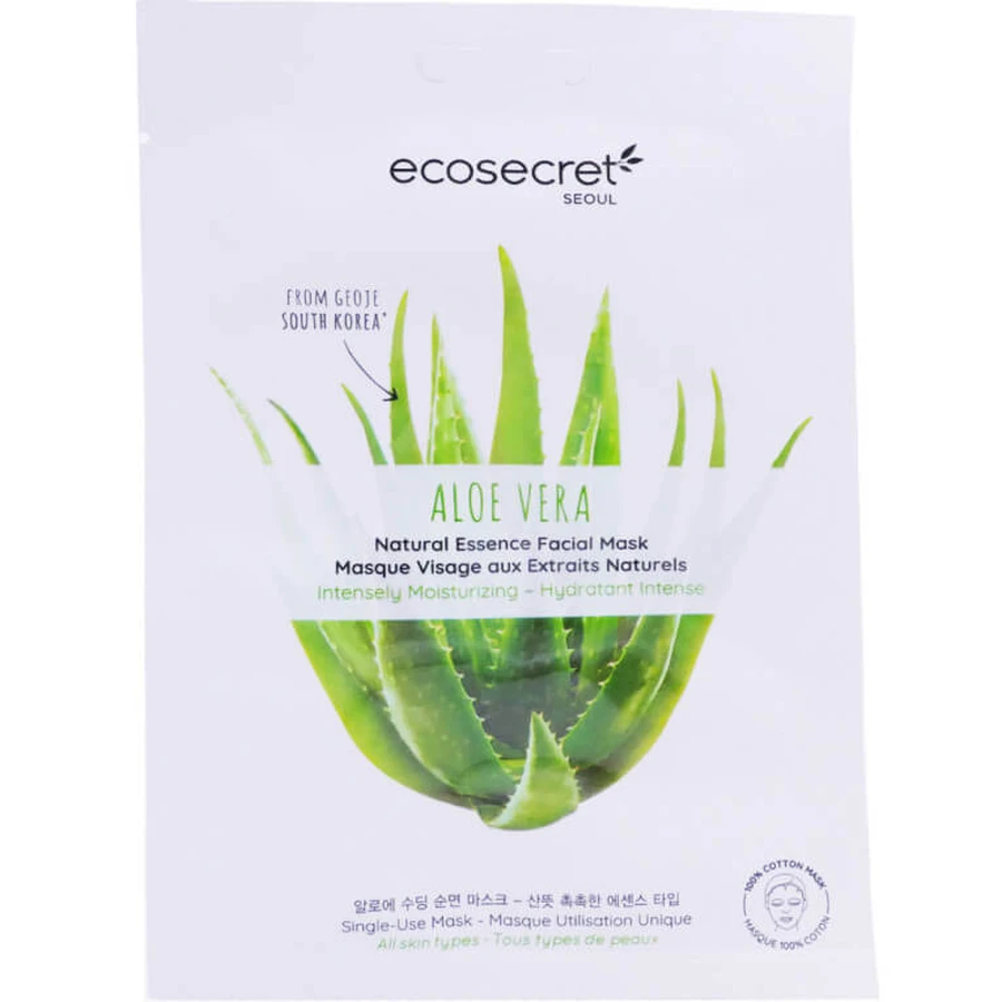 ECOSECRET ALOE VERA MASCĂ DE BUMBAC 20 ML