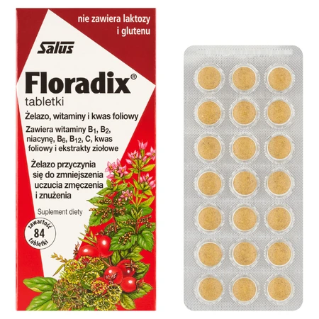 Floradix Iron and Vitamins, 2x84 tablets