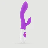 My First G Rabbit Rechargeable Curved Silicone Rabbit Vibrator - Purple