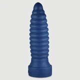 Tu «Butt Destroyer», consolador anal de silicona platino, talla grande, 35,5 cm - Azul
