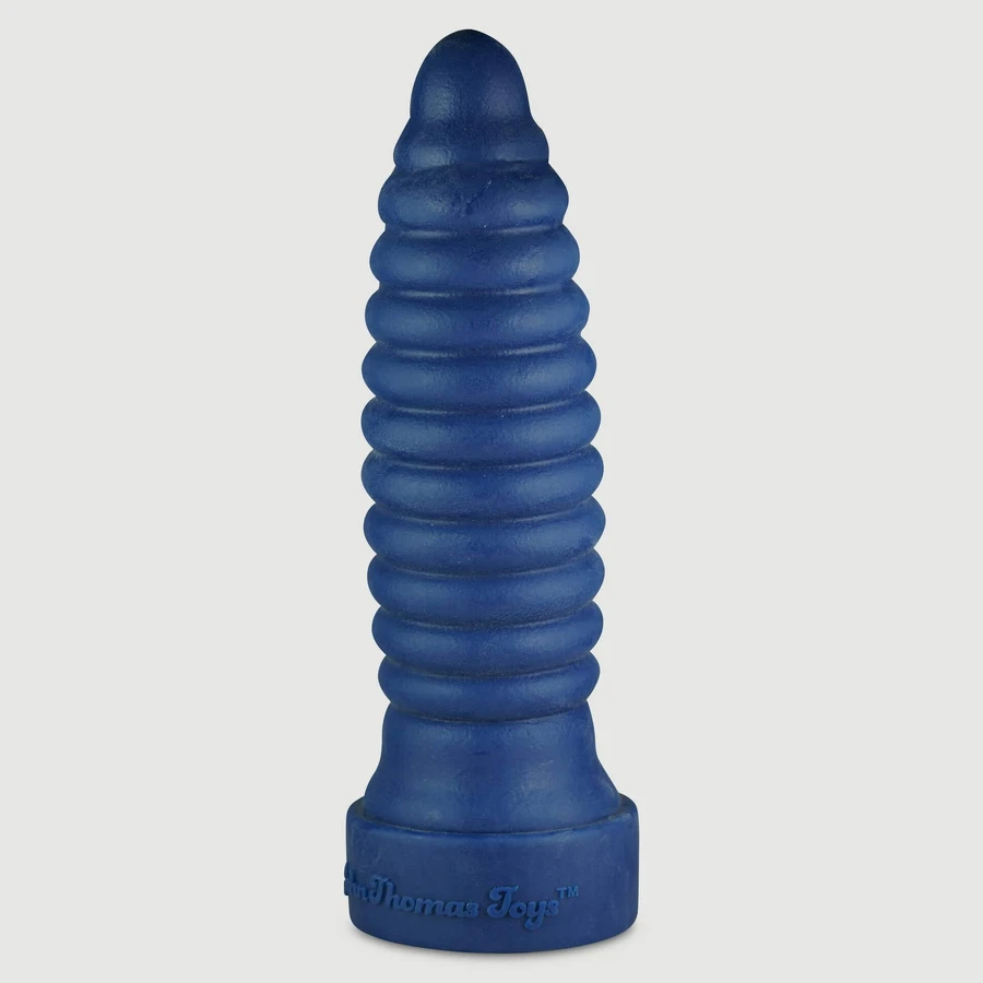 Gode anal « Butt Destroyer » en silicone platine, taille L, 35,5 cm - Bleu