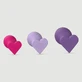 Zestaw wtyczek analnych „Love Signal Triple Heart” – wielokolorowy