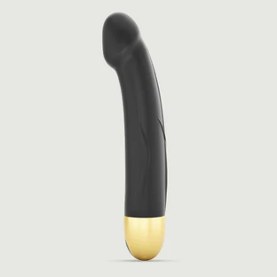Vibrator Realistic din silicon, curbat, Real Vibration M 2.0 – Negru