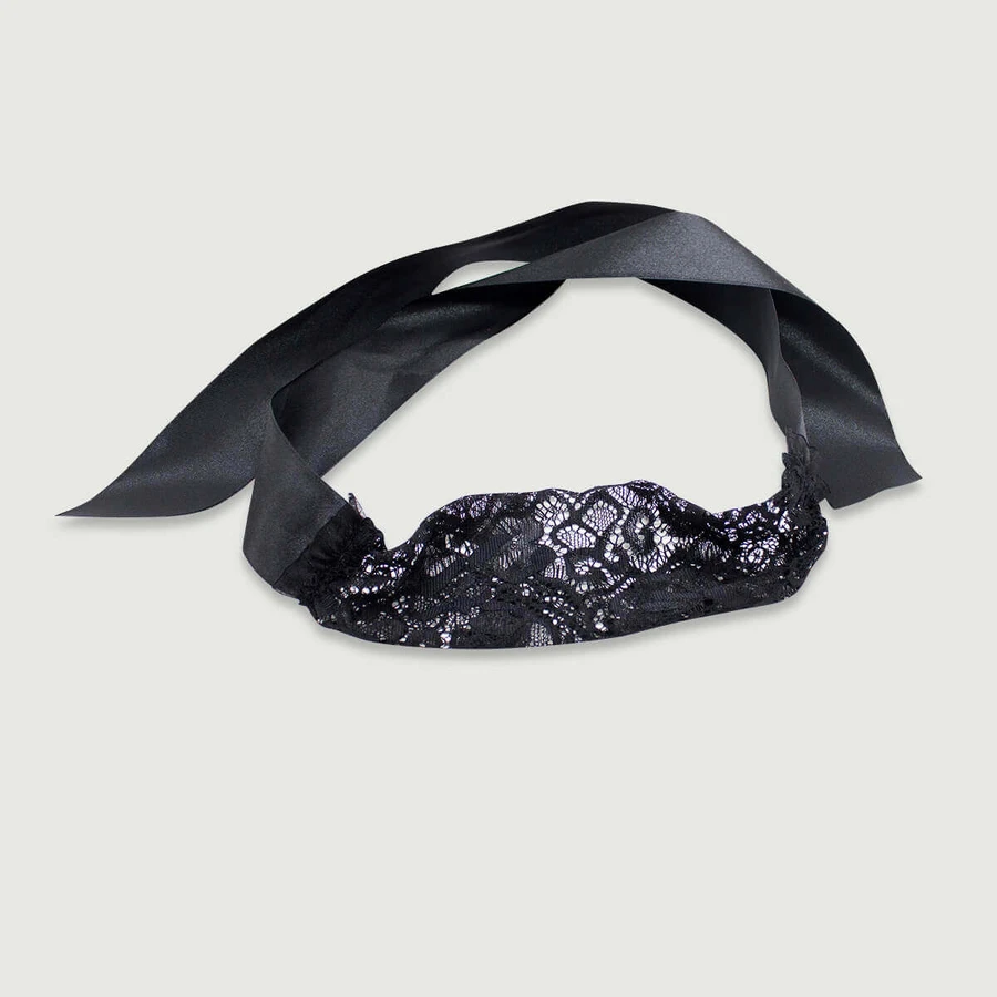 Kant oogmasker - Zwart