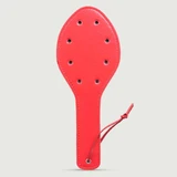 Spoon-Shaped Paddle With Wrist Strap - Red
