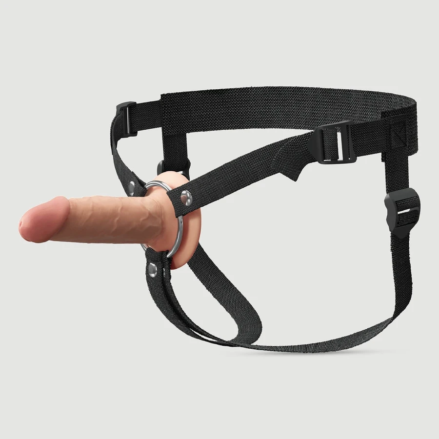 Fantasy Extensions Elite – silikonowy strap-on z wydrążonym rdzeniem, 12,7 cm – kolor cielisty: ceny i cechy