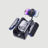 Handzame mannelijke masturbator met 9 functies en stootbeweging, inclusief telefoonhouder - Zwart