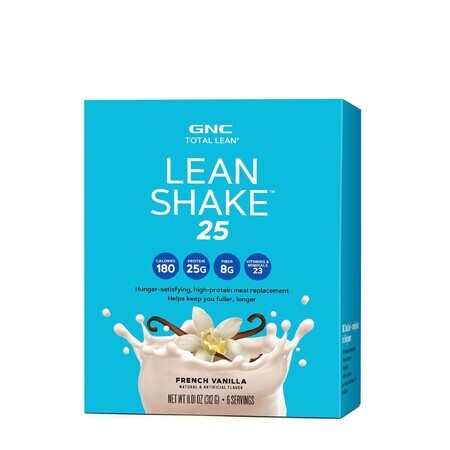 Gnc Total Lean Lean Shake 25, Shake protéiné, saveur vanille, 52 G