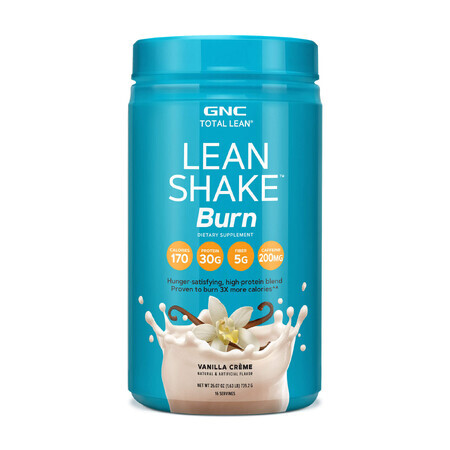 Gnc Total Lean Shake Burn, Eiwitshake, Vanillesmaak, 739,2 G