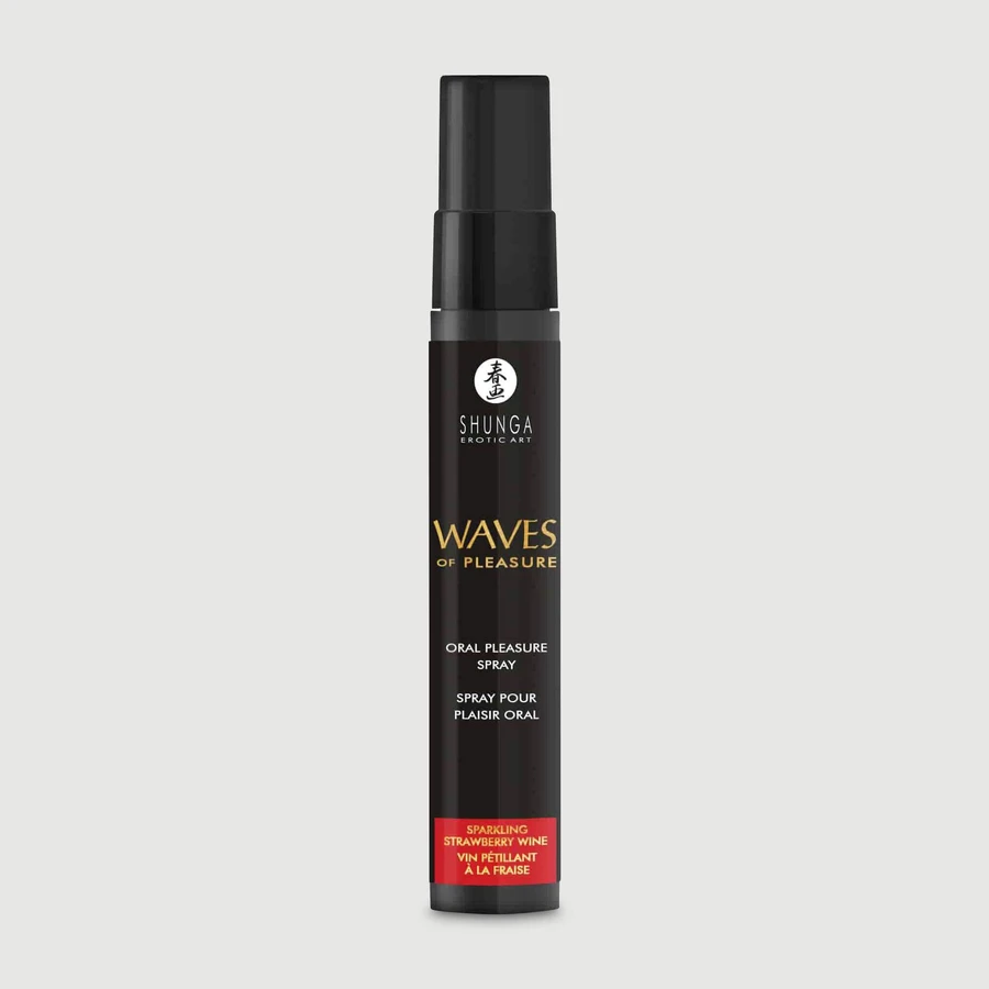 Shunga Waves of Pleasure Stimulerende spray voor orale seks, aardbei-champagnesmaak - 20 ml