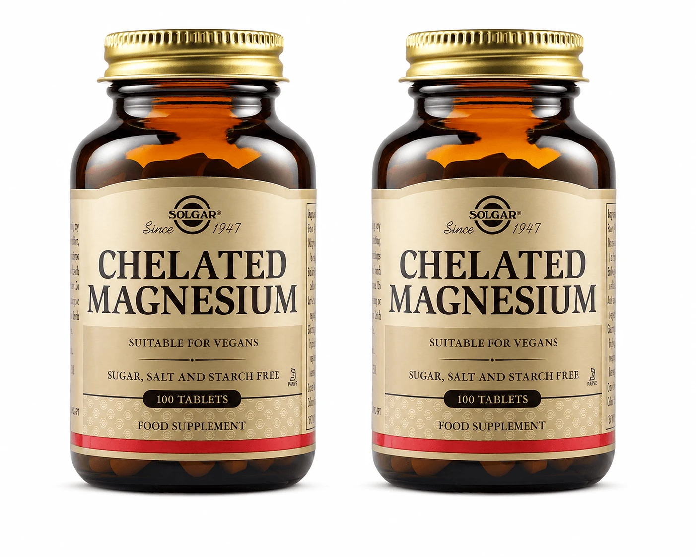Magnesiumchelaat 100 mg, 2 x 100 tabletten, Solgar