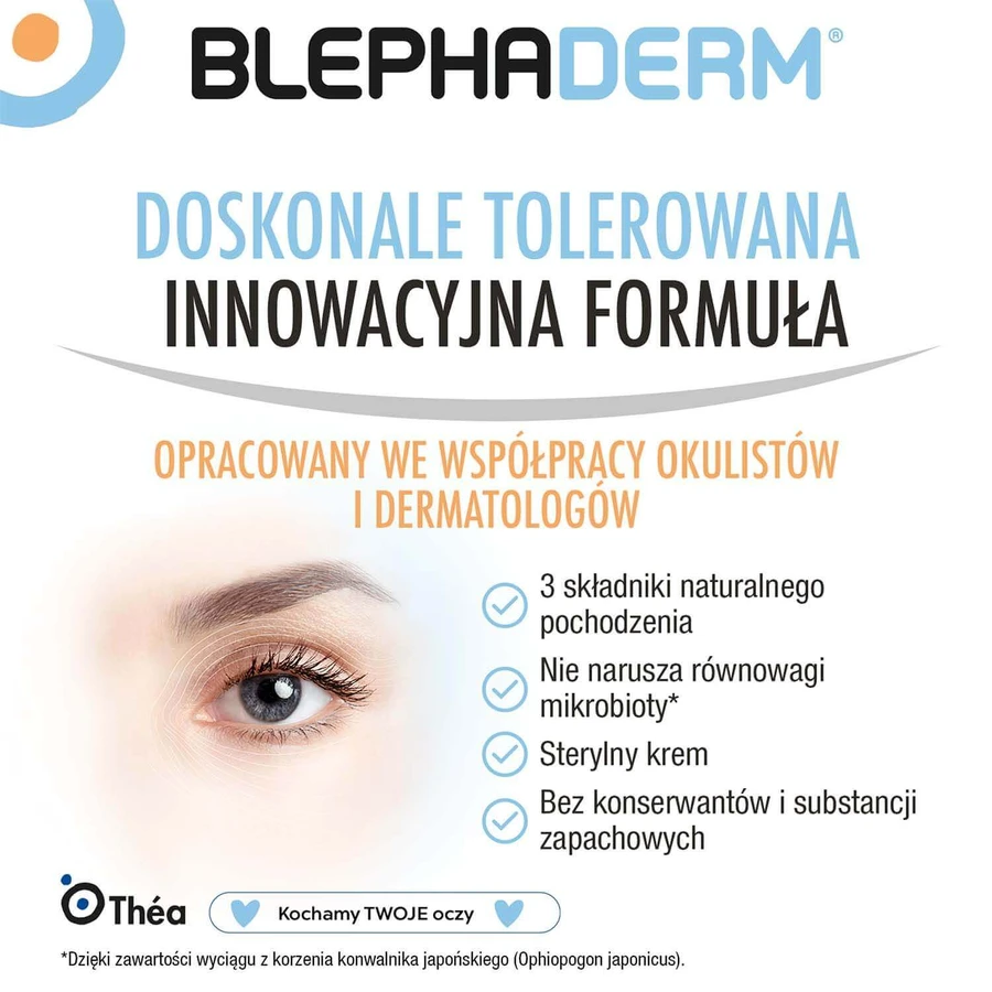 Blephaderm, cremă calmantă pentru pleoape și zona ochilor, 3x40 ml