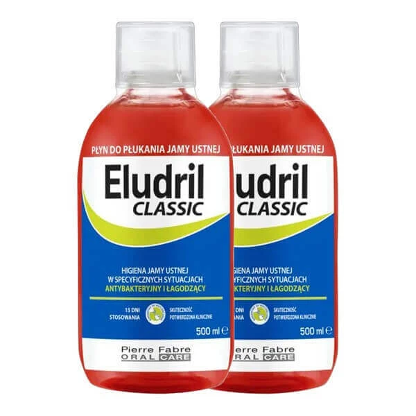 Set van 2 x 500 ml, Eludril Classic, mondwater