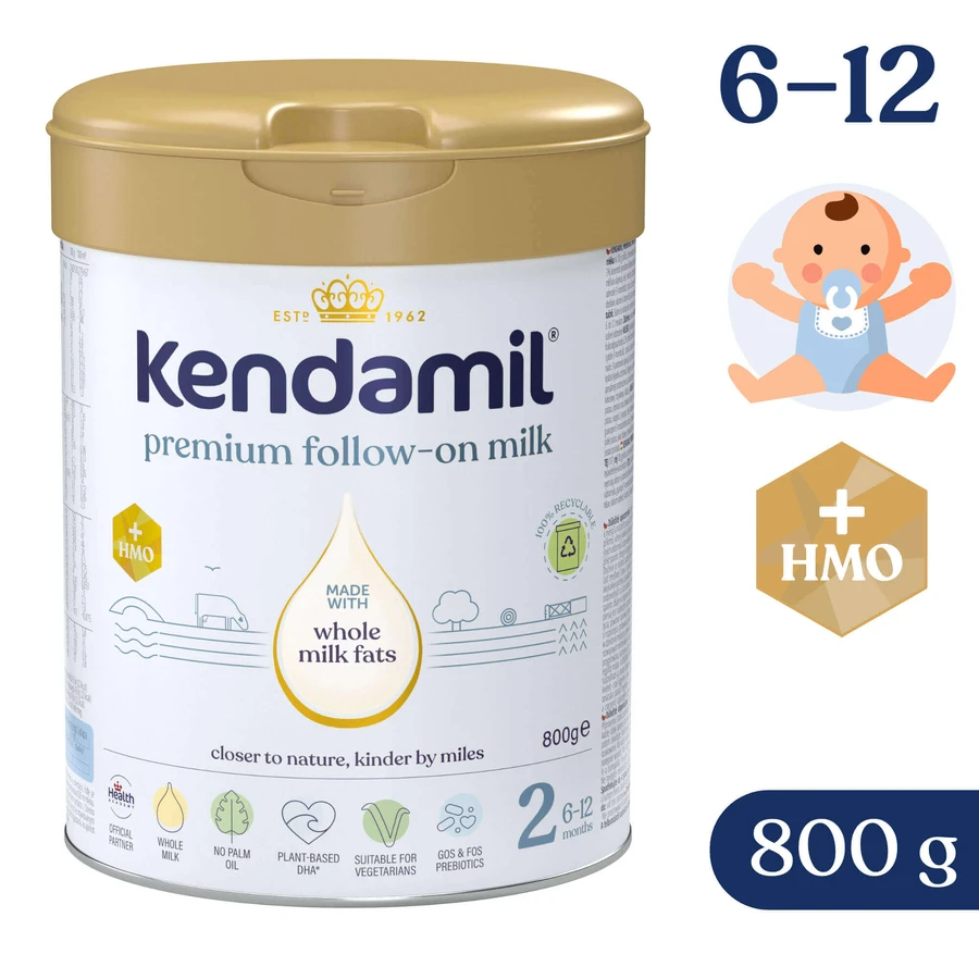 Kendamil Premium 2 HMO+ Follow-on Formula, for infants 6 months and older, 2x800 g, Kendal Nutricare