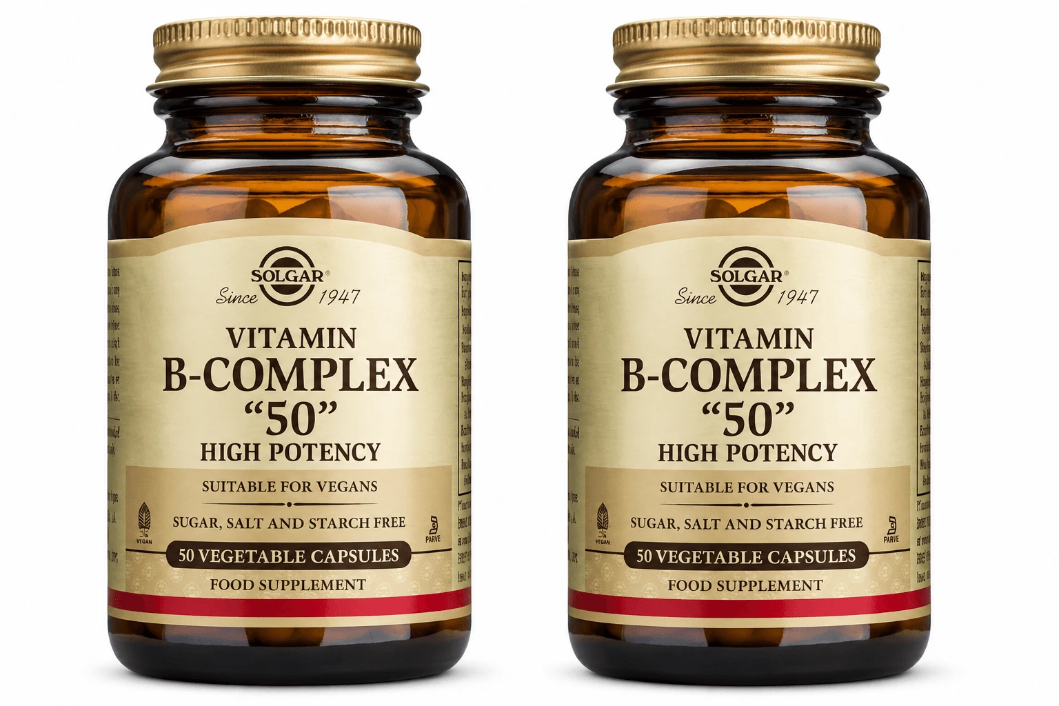Solgar B-Complex "50", 2x50 plantaardige capsules
