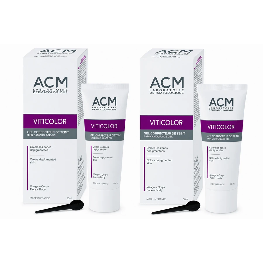 ACM Viticolor, coloring gel for skin with depigmentation spots, 2x50 ml