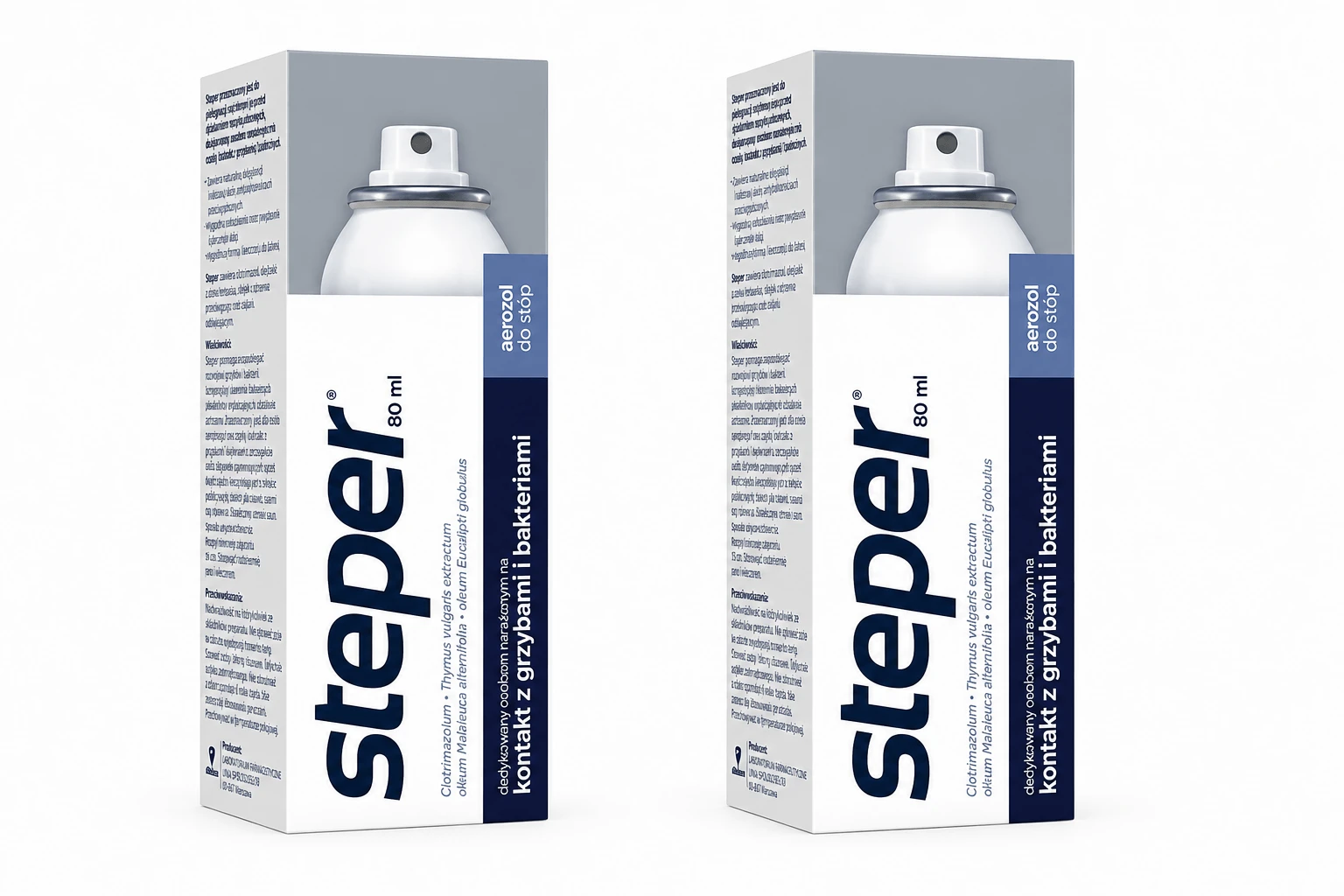Steper, antischimmelspray voor voeten en nagels, 2x80 ml