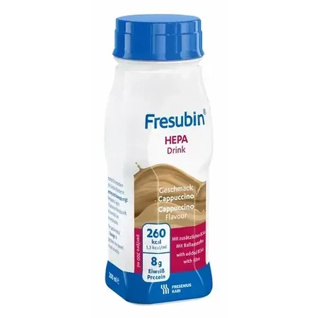 Fresubin Hepa Drink, preparado nutricional, sabor capuchino, 8x200 ml