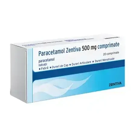 Paracetamolo 500 mg, 2x20 compresse, Zentiva