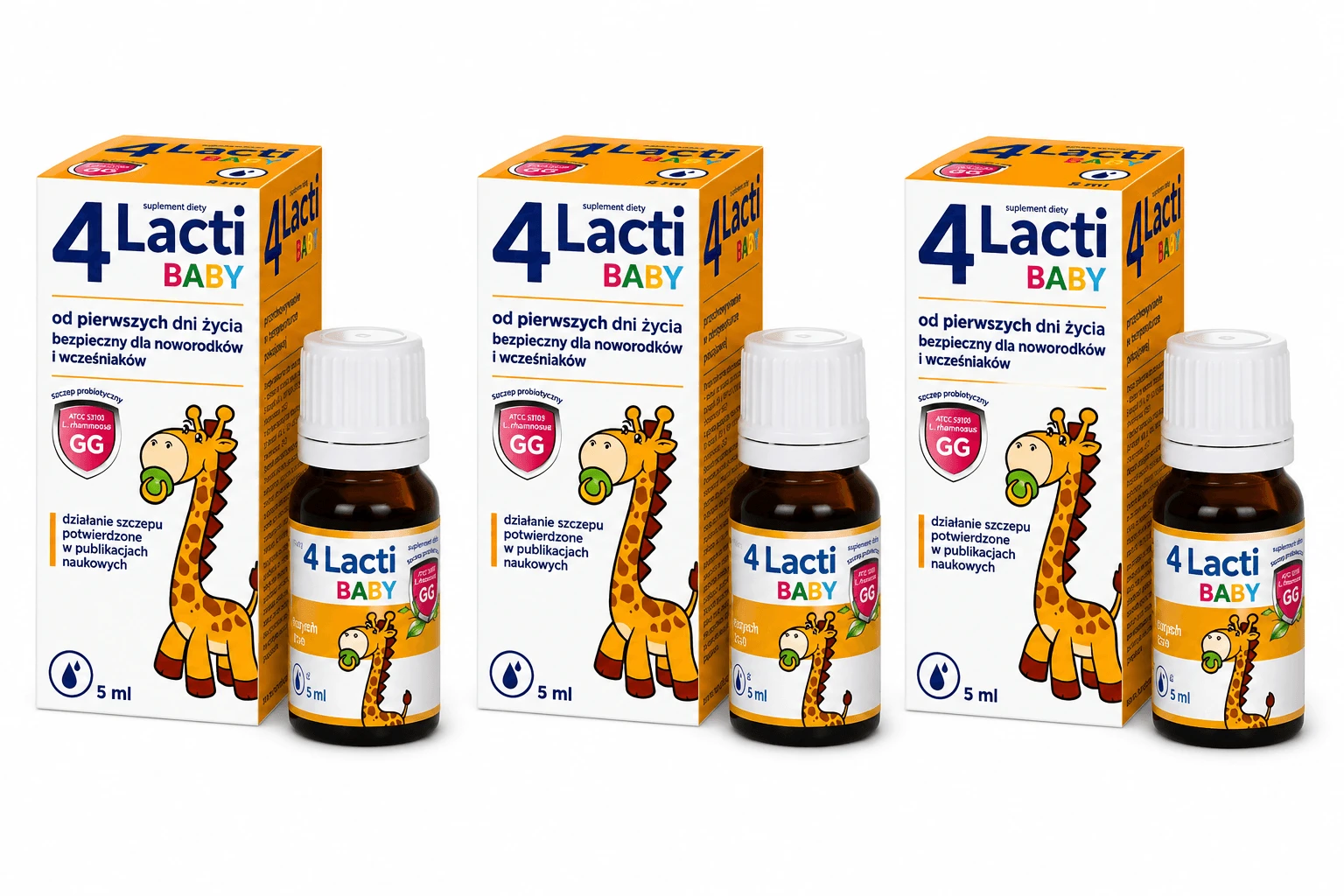 4 Lacti Baby vanaf de eerste levensdagen, druppels, 3x5 ml
