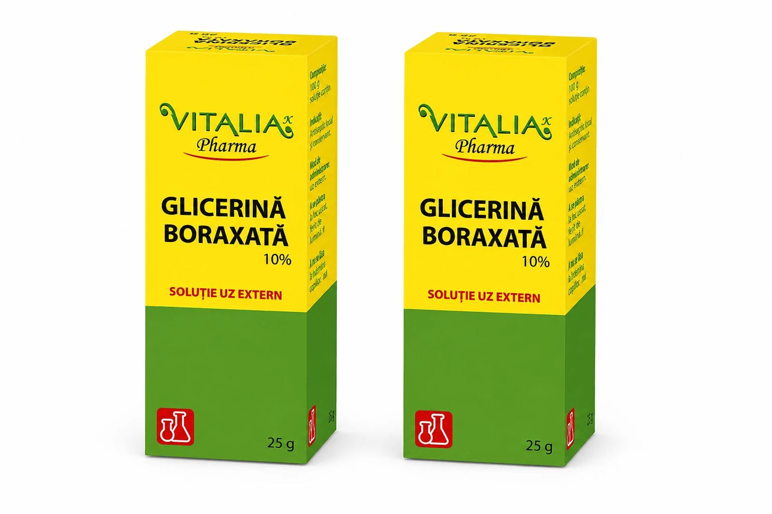 Glicerina Boraxata 10%, 2x25 g, Vitalia