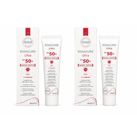 Synchroline Rosacure Ultra, cremă de față cu protecție SPF 50+, 2x30 ml
