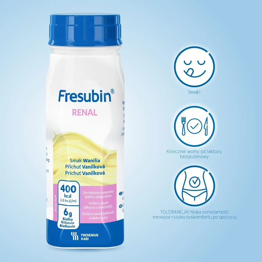 Fresubin Renal, bevanda nutrizionale al gusto di vaniglia, 16x200 ml, Fresenius Kabi